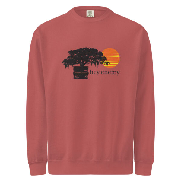 hey enemy Garment-Dyed Sweatshirt (Unisex) - Image 9