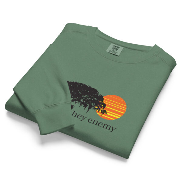 hey enemy Garment-Dyed Sweatshirt (Unisex) - Image 4