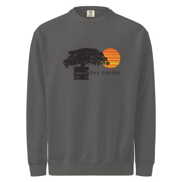 hey enemy Garment-Dyed Sweatshirt (Unisex) - Image 7